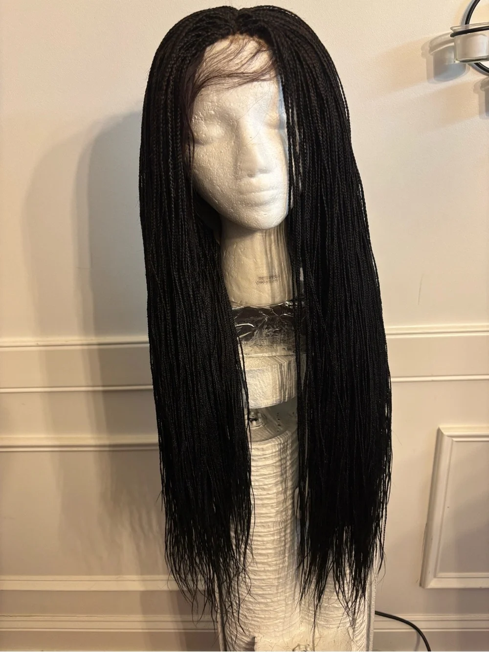 Long 28-30 inches HANDMADE Micro Braids Lace Front Wig